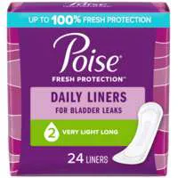 Poise Daily Incontinence Liners Long Length Absorbency Very Light
