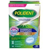 Polident Overnight Whitening Dental Appliance Cleanser Tablets
