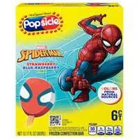 Popsicle Marvel Spiderman Frozen Confection Bar - 6 ct