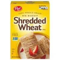 Post Shredded Wheat Big Biscuit Fiber Whole Grain Cereal