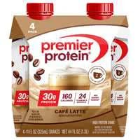 Premier Protein Cafe Latte 30g High Protein Shakes - 4 pk