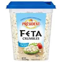 President Fat Free Feta Cheese Crumbles