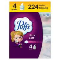 PuƯs Ultra Soft 2-Ply Facial Tissue Cube Box 56 ct ea - 4 pk