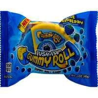 Push Pop Blue Raspberry Gummy Roll Candy