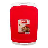 Pyrex Easy Grab Baking Dish Glass Oblong 9x13 Inch 3 Quart with Red Lid
