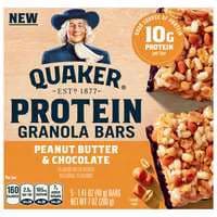 Quaker Peanut Butter & Chocolate 10g Protein Granola Bars - 5 ct