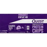 Quest Gluten Free Loaded Taco 19g Tortilla Style Protein Chips - 8 ct