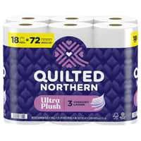 Quilted Northen Ultra Plush Mega Roll 3-Ply Toilet Paper Unscented - 18 ct