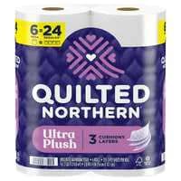 Quilted Northern Ultra Plush Mega Roll 3-Ply Toilet Paper Unscented - 6 ct