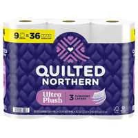 Quilted Northern Ultra Plush Mega Roll 3-Ply Toilet Paper Unscented - 9 ct