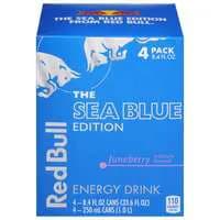 Red Bull The Sea Blue Edition Juneberry Energy Drink - 4 pk
