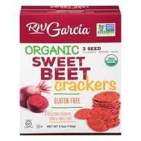 RW Garcia Organic Gluten Free 3 Seed Sweet Beet Crackers