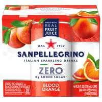 San Pellegrino Zero Blood Orange Italian Sparkling Drink - 6 pk