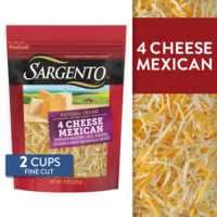 Sargento OƯ The Block Fine Cut Shredded Mexican 4 Cheese Blend