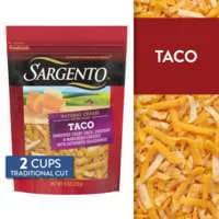 Sargento OƯ The Block Traditional Cut Shredded Taco Cheese w/Seasonings