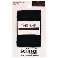 Scunci No Damage Medium Hold Ponytailers Black