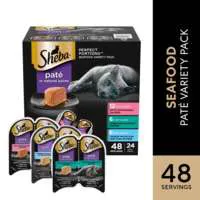 SHEBA Perfect Portions Pate Seafood Variety Wet Cat Food - 24 Twin Packs
