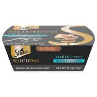 SHEBA Selections Chicken & Tuna Filets in Broth Cat Meal Complement