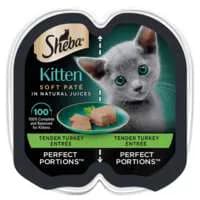 SHEBA Soft Pate Premium Tender Turkey Entree Kitten Food - 2 ct