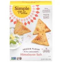 Simple Mills Gluten Free Himalayan Salt Veggie Flour Pita Crackers