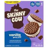 Skinny Cow No Sugar Added Vanilla Gone Wild Ice Cream Sandwiches - 4 ct