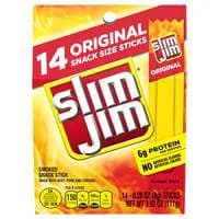 Slim Jim Original Protein Smoked Snack Size Meat Sticks - 14 ct