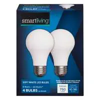 Smart Living LED Soft White Light Bulbs 8 Watts