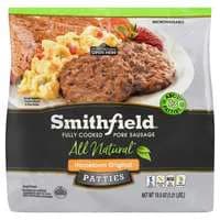 Smithfield Natural Hometown Original Pork Breakfast Sausage Patties apx 13