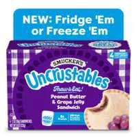 Smucker's Uncrustables Peanut Butter & Grape Jelly Sandwich - 4 ct Frozen