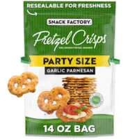 Snack Factory Garlic Parmesan Flavored Pretzel Crisps Party Size