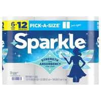 Sparkle Pick-A-Size White Giant Roll 2-Ply Paper Towels - 6 ct