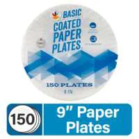 Stop & Shop Basic Coated Paper Plates 9 Inch