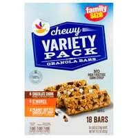 Stop & Shop Chewy Granola Bars Variety Pack - 18 ct