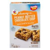 Stop & Shop Chewy Peanut Butter Chocolate Chip Granola Bars - 18 ct