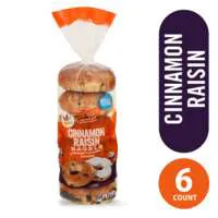 Stop & Shop Cinnamon Raisin Pre-Sliced Bagels - 6 ct