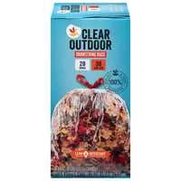 Stop & Shop Clear Outdoor Drawstring Trash Bags 30 Gallon