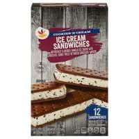 Stop & Shop Cookies 'N Cream Ice Cream Sandwiches - 12 ct