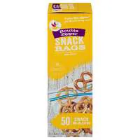 Stop & Shop Double Zipper Snack Bags