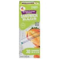 Stop & Shop Extra Larger Zipper Sandwich Bags