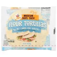Stop & Shop High Fiber Soft Medium Taco Flour Tortillas 8 Inch - 8 ct