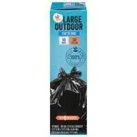 Stop & Shop Large Outdoor Flap Tie Trash Bags 30 Gallon