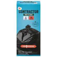 Stop & Shop Leak Resistant Contractor Twist Tie Bags 45 Gallon