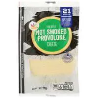 Stop & Shop Natural Thin Not Smoked Provolone Cheese Slices - 20 ct