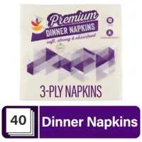 Stop & Shop Premium 3-Ply White Dinner Napkins