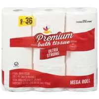 Stop & Shop Premium Ultra Strong Mega Roll 2-Ply Toilet Paper - 9 ct