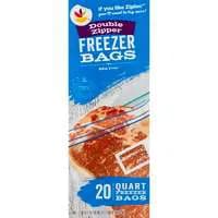 Stop & Shop Reclosable with Double Zipper Quart Freezer Bags