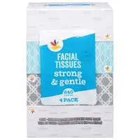 Stop & Shop Soft & Gentle Unscented 2-Ply Facial Tissue 160 ct ea - 4 pk