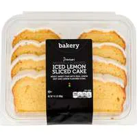 Stop & Shop The Bakery Premium Iced Lemon Loaf Cake Sliced