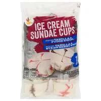 Stop & Shop Vanilla Fudge & Vanilla Strawberry Ice Cream Sundae Cups 12 ct