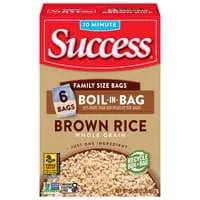 Success Boil-in-Bag Gluten Free Whole Grain Brown Rice Family Size - 6 ct